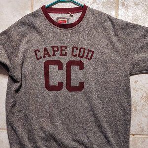 Cape Cod Vintage style college Grey and Burgundy Sweatshirt
